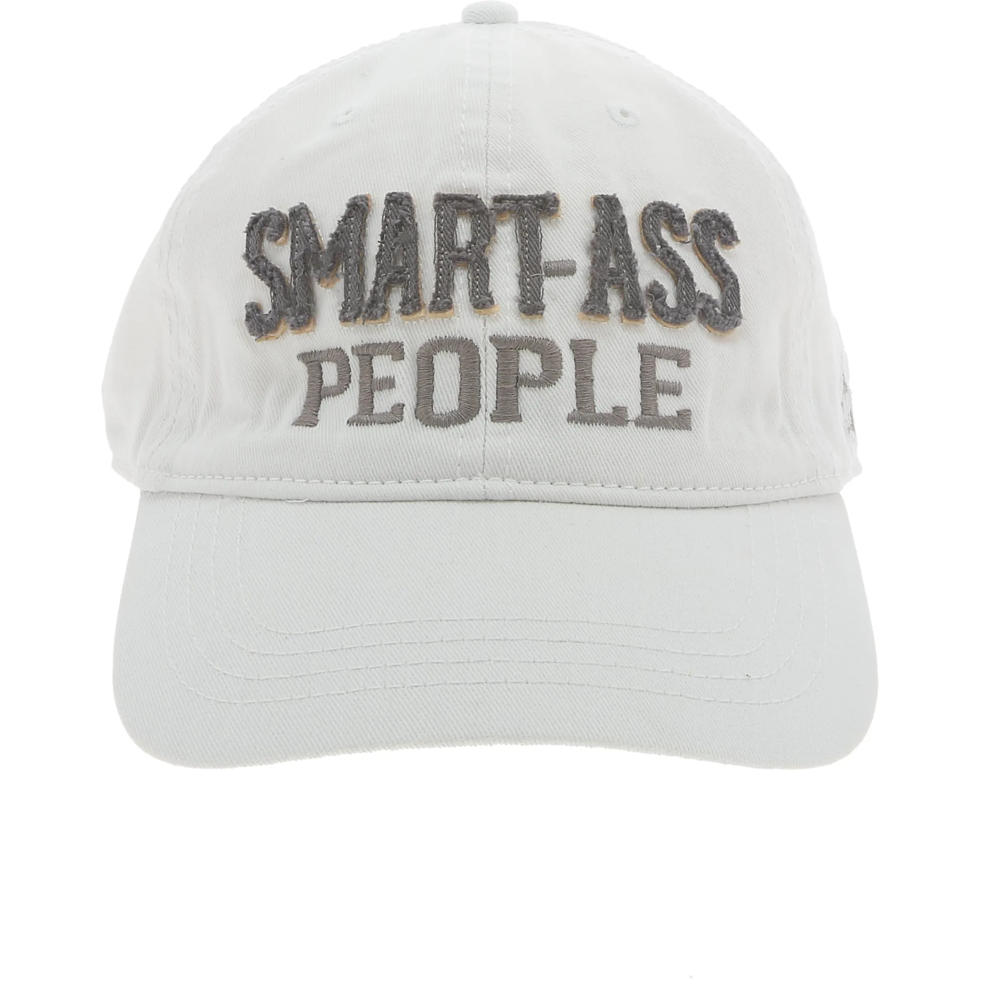 Smart-Ass People White Adjustable Hat