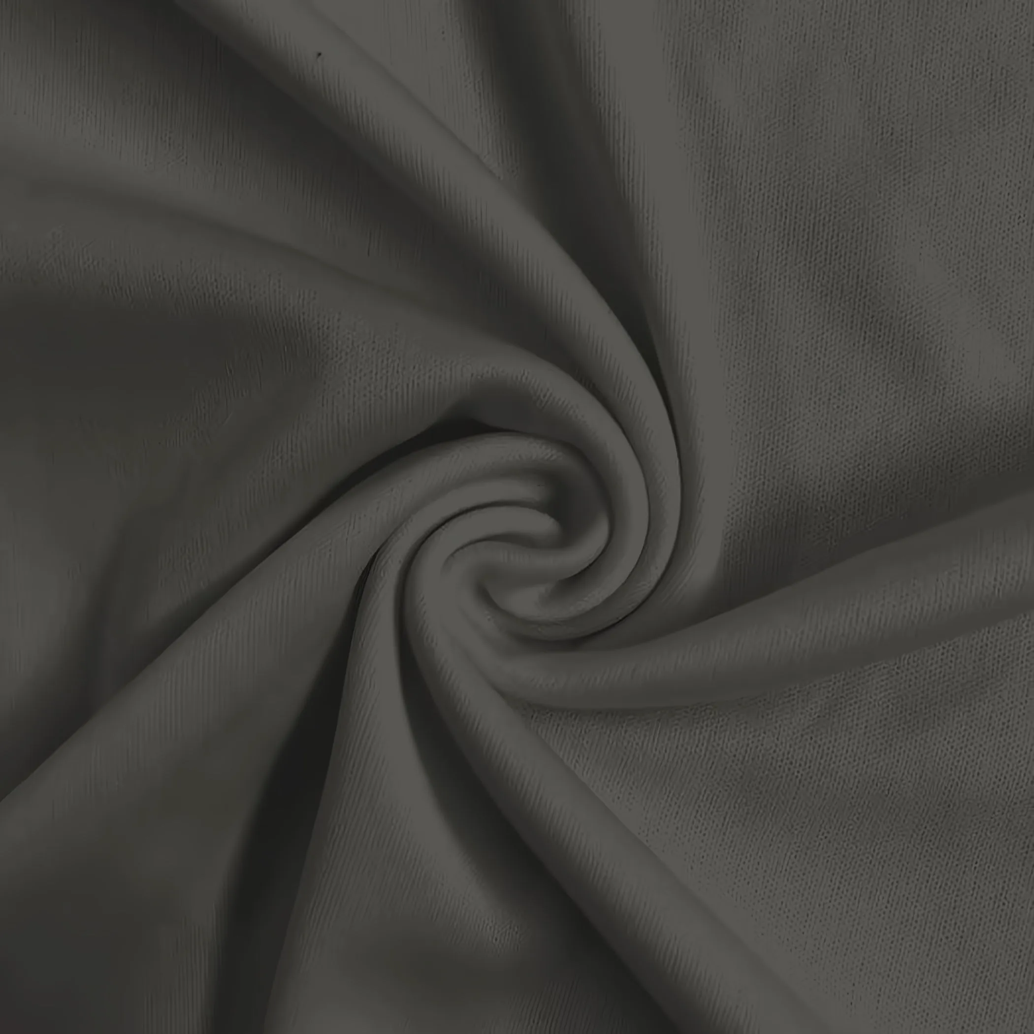 Solid Polyester Interlock Knit Fabric  / Charcoal / Sold By The Yard