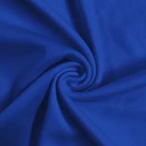 Solid Polyester Interlock Knit Fabric  / Royal Blue / Sold By The Yard