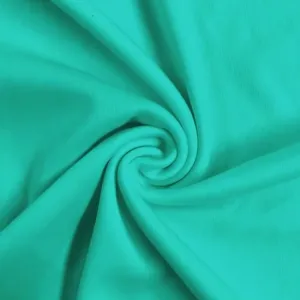 Solid Polyester Interlock Knit Fabric  / Turquoise / Sold By The Yard