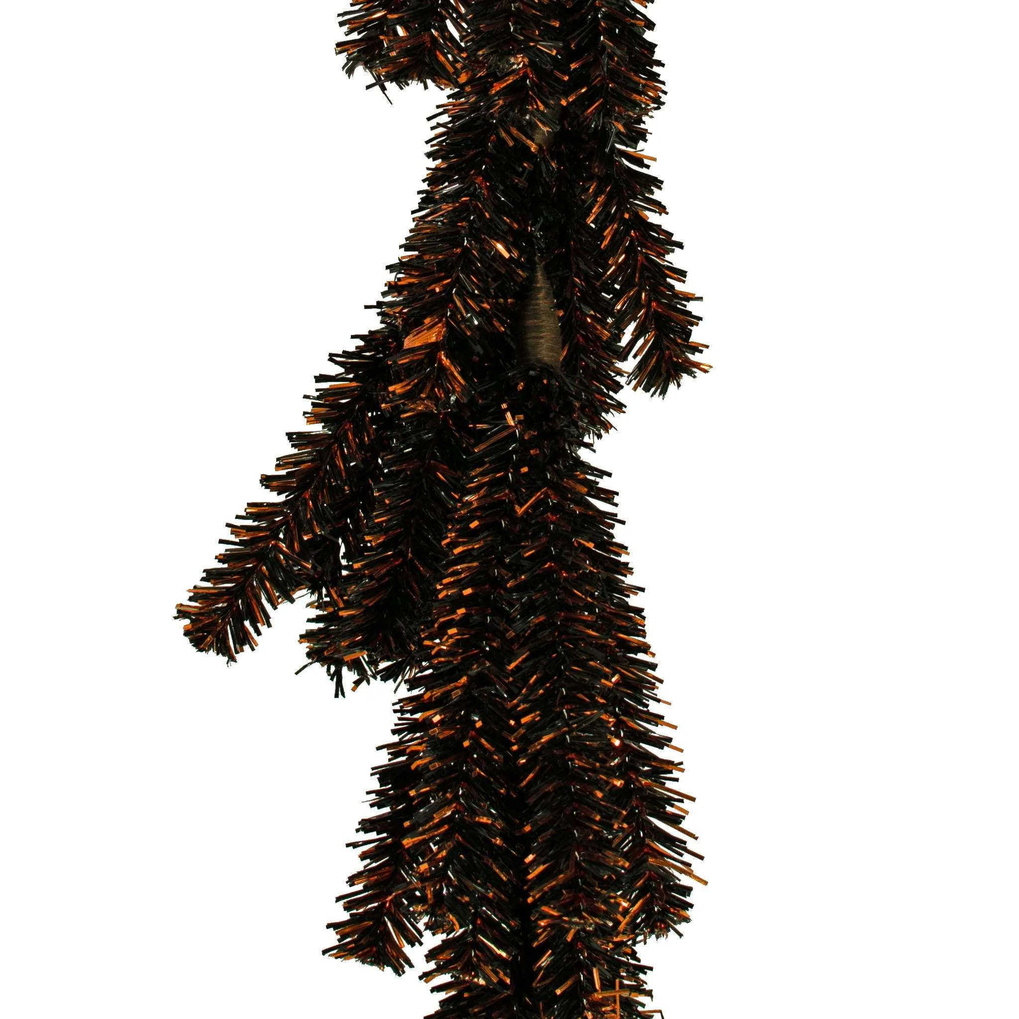 Spooky Orange & Black 1in Firework Tinsel Halloween Garland