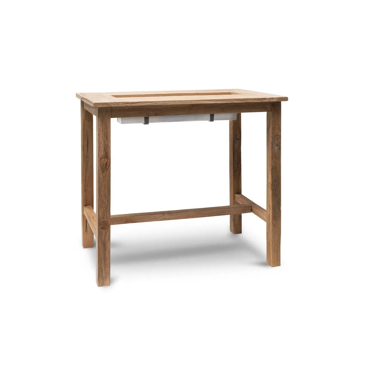 St Mawes Drinks/Planter Bar Table, 120cm - Teak