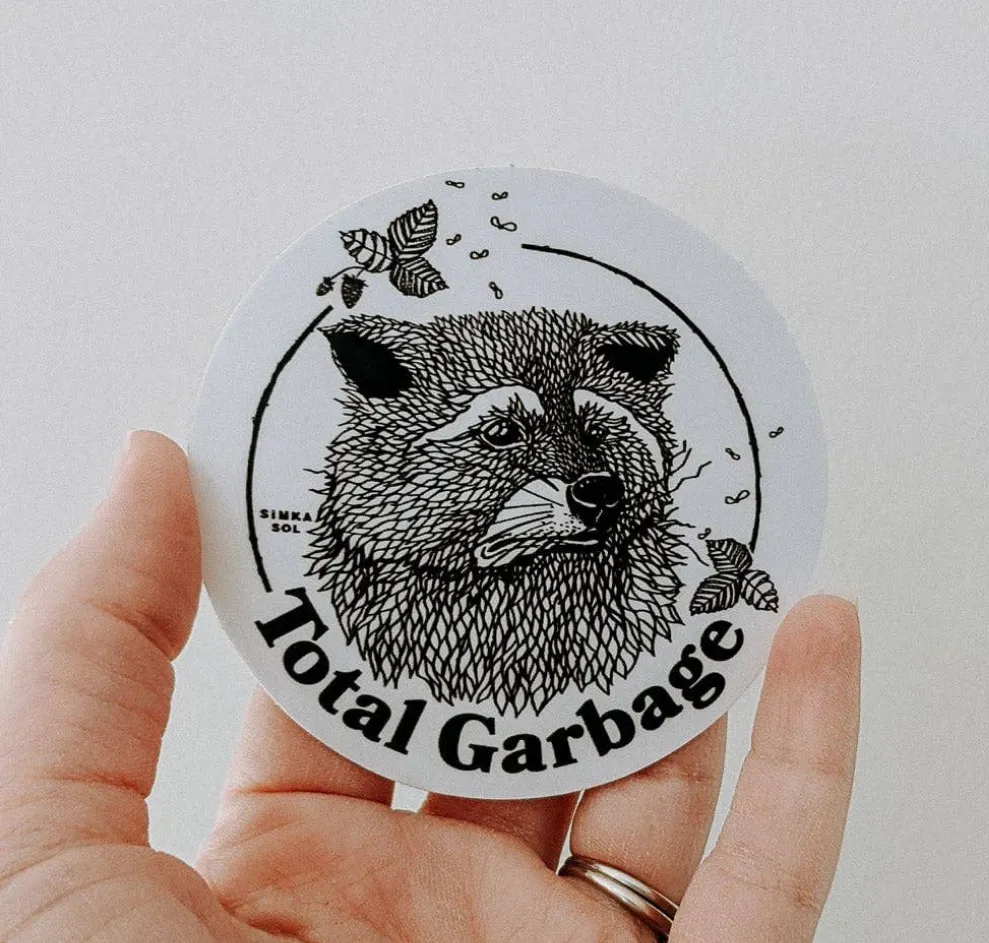 Sticker | Simka Sol | Racoon Total Garbage