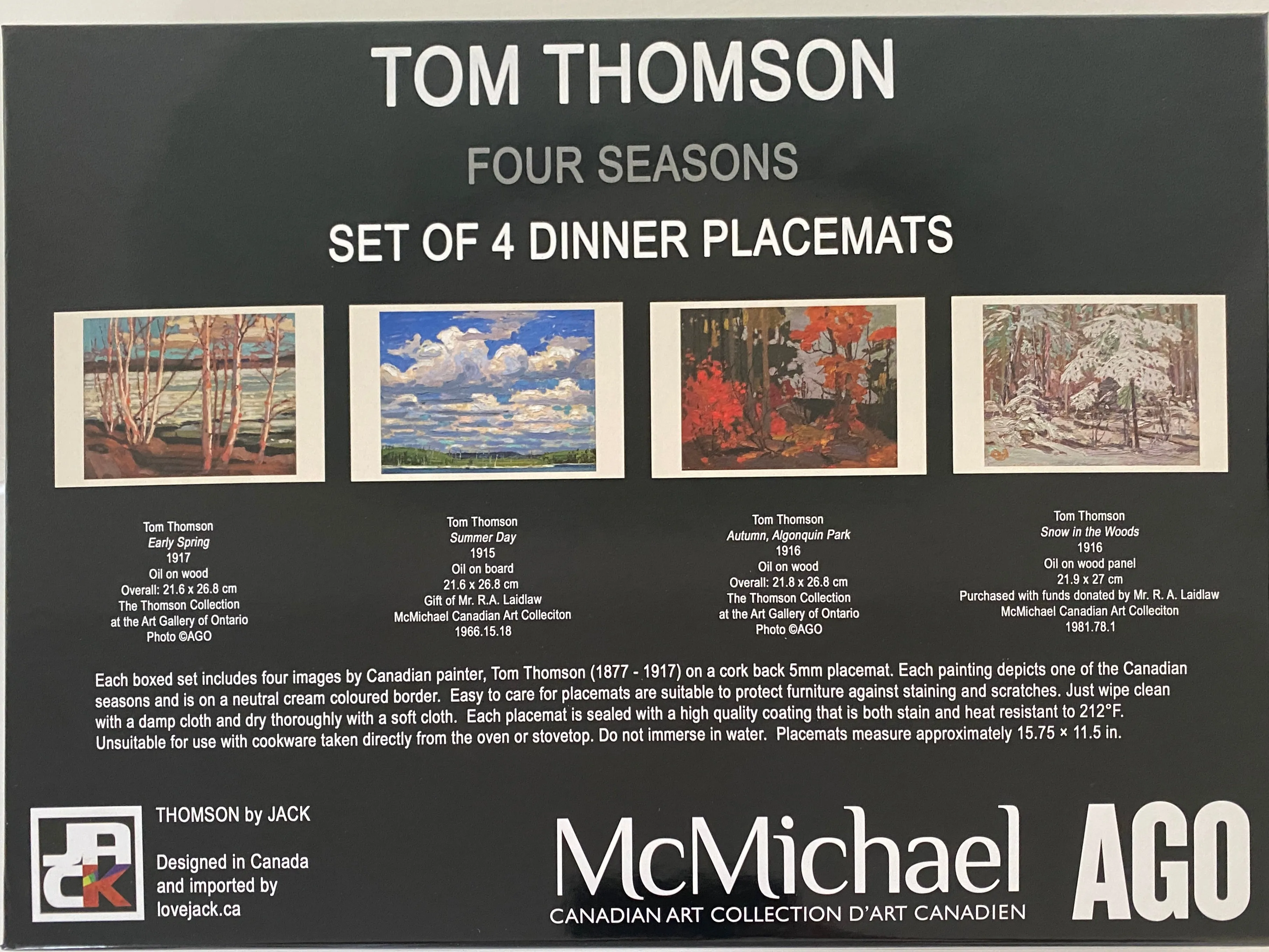 Tom Thomson Boxed Set of Dinner Placemats