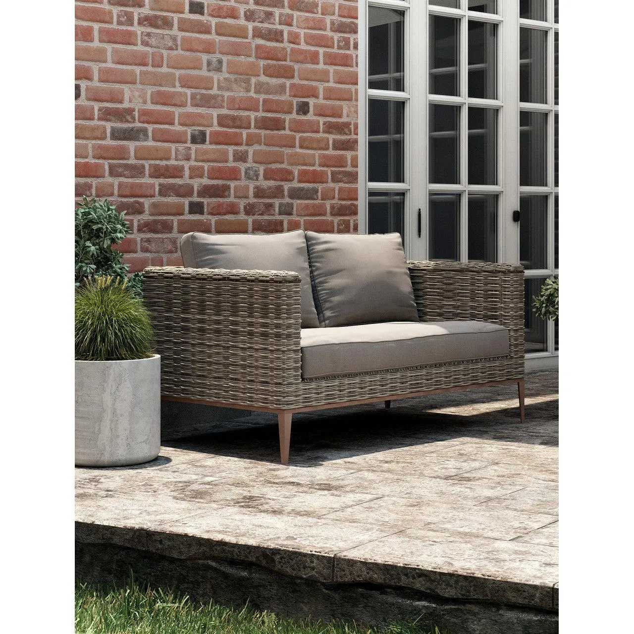 Walderton 2 Seater Sofa - PE Rattan